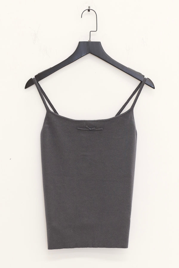 SWAYING 25 Autumn and Winter Knot Cashmere Camisole SW-SW25AW1T03C3S4-HUILAN Gray Blue